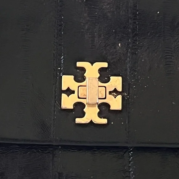 EUC Tory Burch Black Mini Crossbody Bag with Gold Chain - Picture 2 of 6